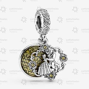 Pandora Disney Beauty and the Beast Dancing Dangle Charm